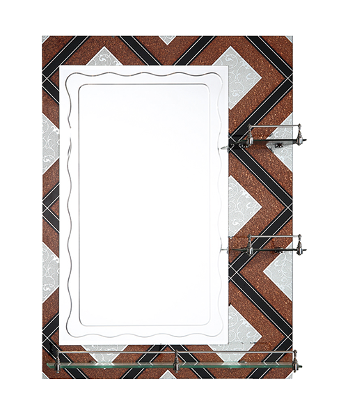 Speculum Artis, crystallis decals, 4MM, 5MM, Hot Sale Contemporary Bathroom Luxury Bathroom Simple Mirror with Shelf Traditional Mirror JH-8908