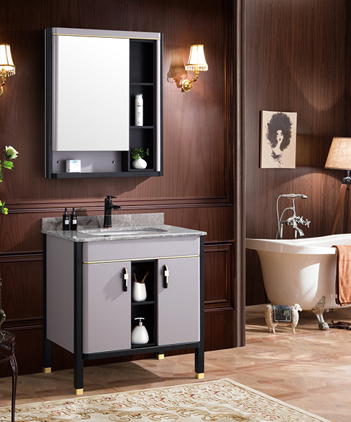 Cabinet color potest nativus secundum delineatas, splendidis, calidis Sale Modern Style Bathroom Luxuria Shower Room Cabinet With Speculum Cabinet JH-P1905-2